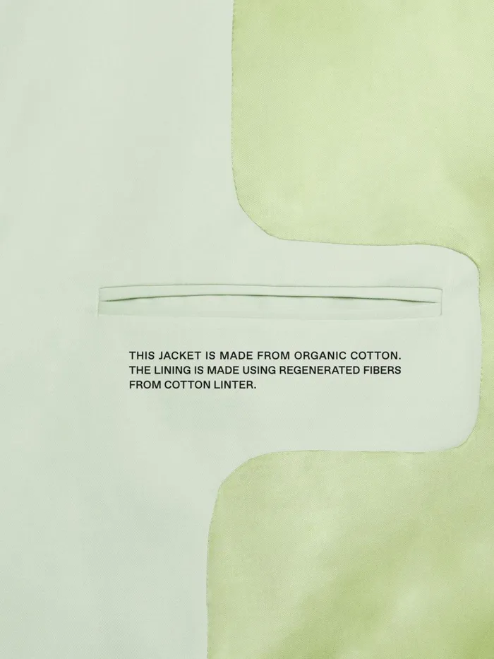 PANGAIA Organic Cotton Oversized Tailored Jacket Pistachio Women Tailoring