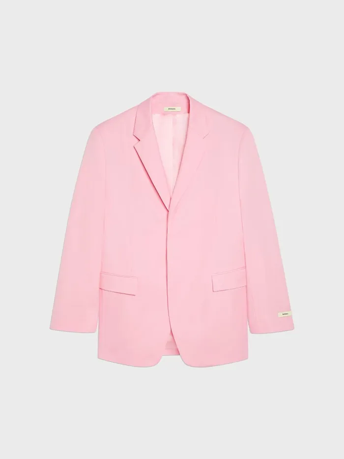 PANGAIA Organic Cotton Oversized Tailored Jacket Sakura Pink Men Jackets and Outerwear PANGAIA Organic Cotton Oversized Tailored Jacket Sakura Pink Men Jackets and Outerwear