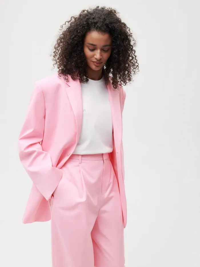 PANGAIA Organic Cotton Oversized Tailored Jacket Sakura Pink Men Jackets and Outerwear