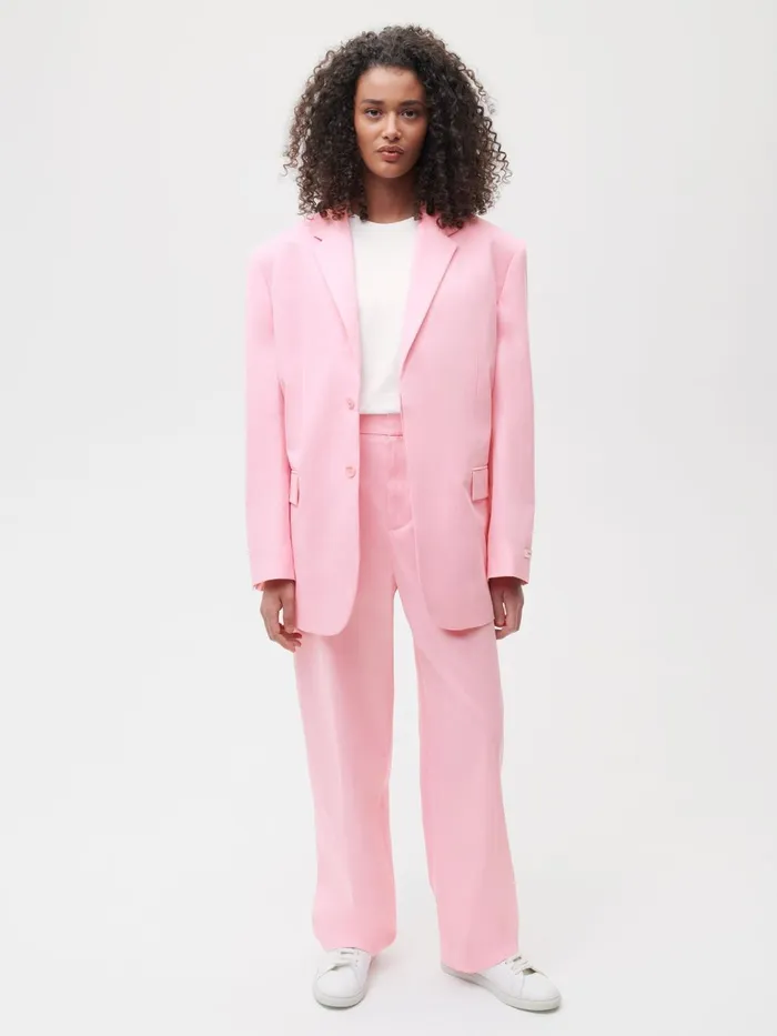 PANGAIA Organic Cotton Oversized Tailored Jacket Sakura Pink Men Jackets and Outerwear