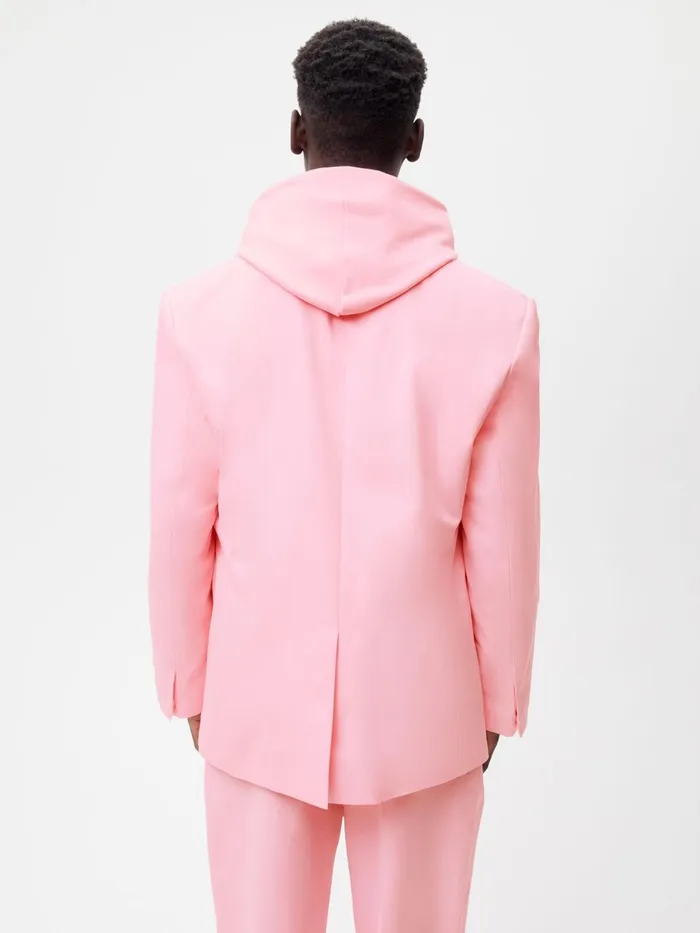 PANGAIA Organic Cotton Oversized Tailored Jacket Sakura Pink Men Jackets and Outerwear