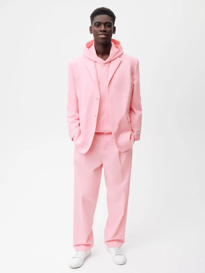 PANGAIA Organic Cotton Oversized Tailored Jacket Sakura Pink Men Jackets and Outerwear