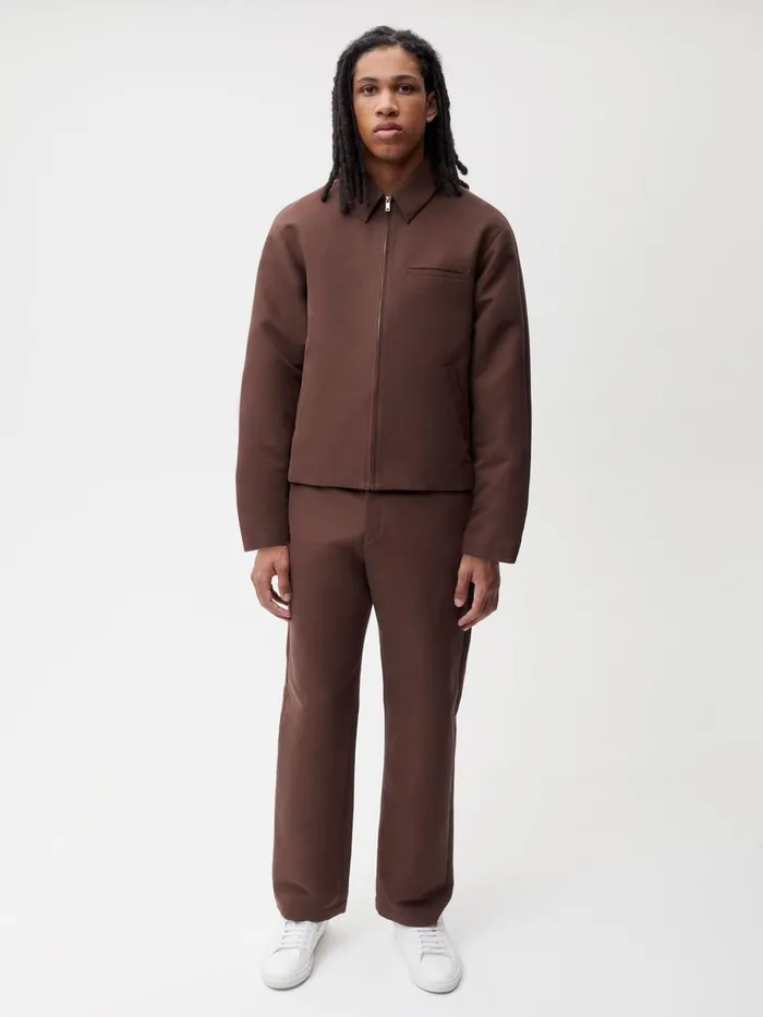PANGAIA Organic Cotton Regular Fit Trouser Chestnut Brown Men Track Pants and Pants
