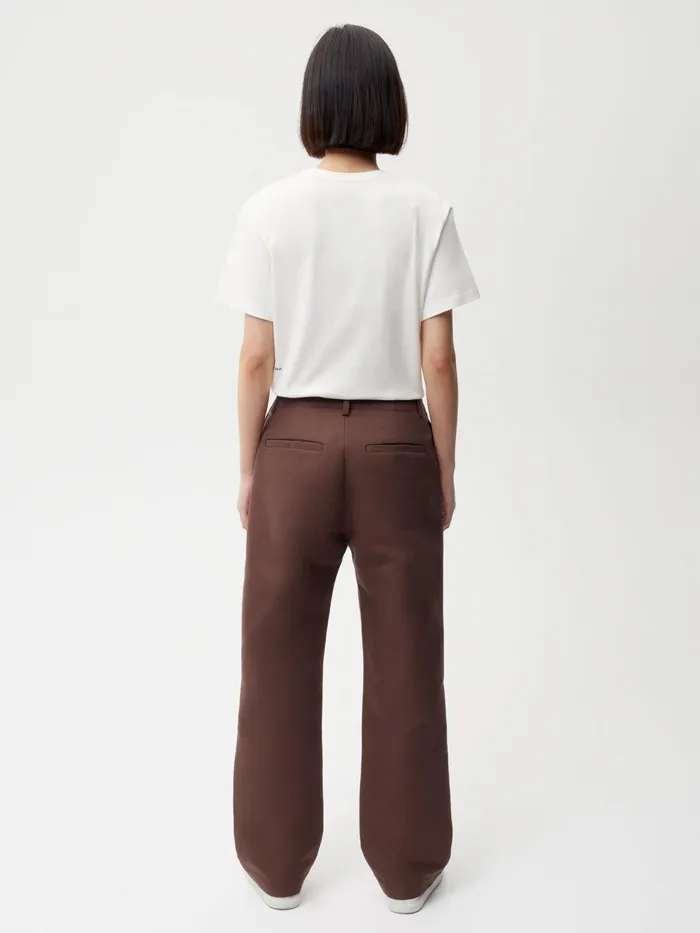 PANGAIA Organic Cotton Regular Fit Trouser Chestnut Brown Men Track Pants and Pants