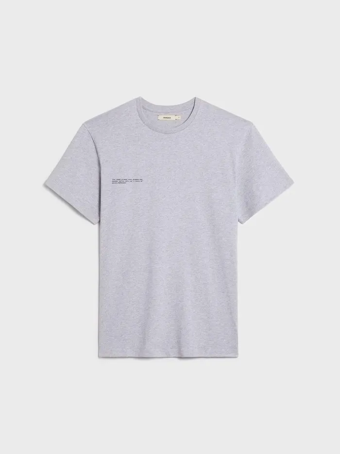 PANGAIA Organic Cotton Tshirt With CFIBER Grey Marl Men Tshirts and Tops