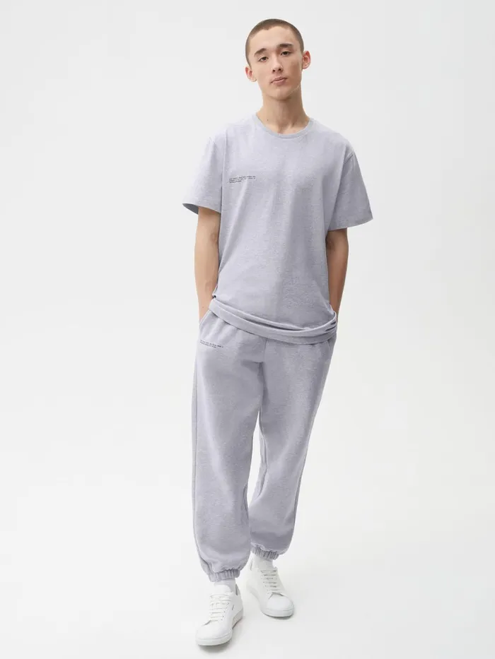 PANGAIA Organic Cotton Tshirt With CFIBER Grey Marl Men Tshirts and Tops PANGAIA Organic Cotton Tshirt With CFIBER Grey Marl Men Tshirts and Tops