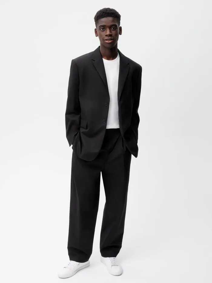 PANGAIA Organic Cotton Tailored Trousers Black Men Track Pants and Pants