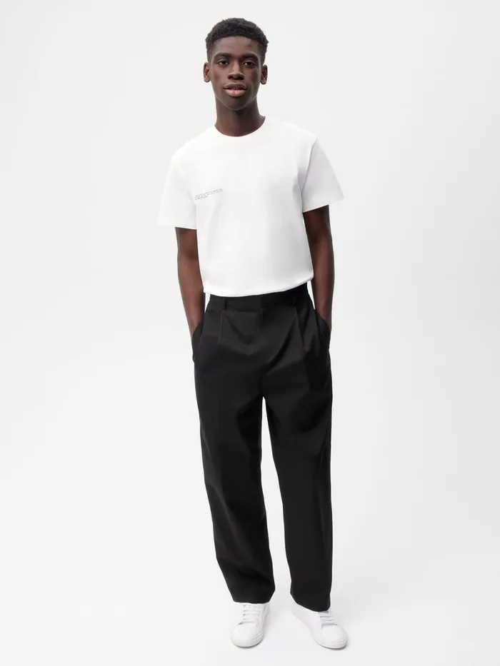 PANGAIA Organic Cotton Tailored Trousers Black Men Track Pants and Pants