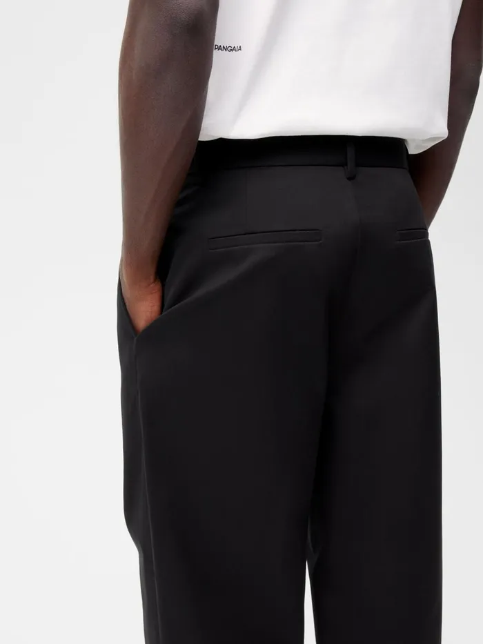PANGAIA Organic Cotton Tailored Trousers Black Men Track Pants and Pants