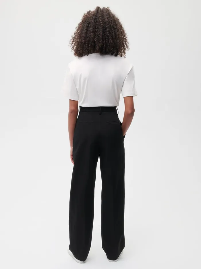 PANGAIA Organic Cotton Tailored Trousers Black Women Tailoring