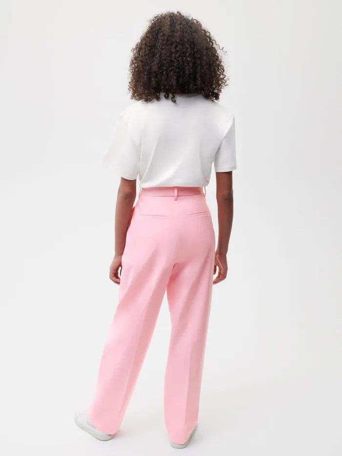 PANGAIA Organic Cotton Tailored Trousers Sakura Pink Women Tailoring