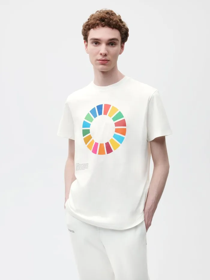 PANGAIA Pangaia X Sdgs Organic Cotton Tshirt Off White Men Tshirts and Tops PANGAIA Pangaia X Sdgs Organic Cotton Tshirt Off White Men Tshirts and Tops