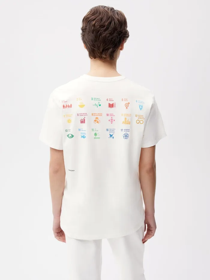 PANGAIA Pangaia X Sdgs Organic Cotton Tshirt Off White Men Tshirts and Tops PANGAIA Pangaia X Sdgs Organic Cotton Tshirt Off White Men Tshirts and Tops