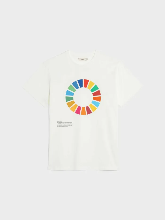 PANGAIA Pangaia X Sdgs Organic Cotton Tshirt Off White Women Tshirts and Tops PANGAIA Pangaia X Sdgs Organic Cotton Tshirt Off White Women Tshirts and Tops