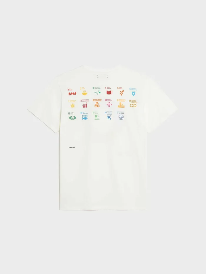 PANGAIA Pangaia X Sdgs Organic Cotton Tshirt Off White Women Tshirts and Tops PANGAIA Pangaia X Sdgs Organic Cotton Tshirt Off White Women Tshirts and Tops