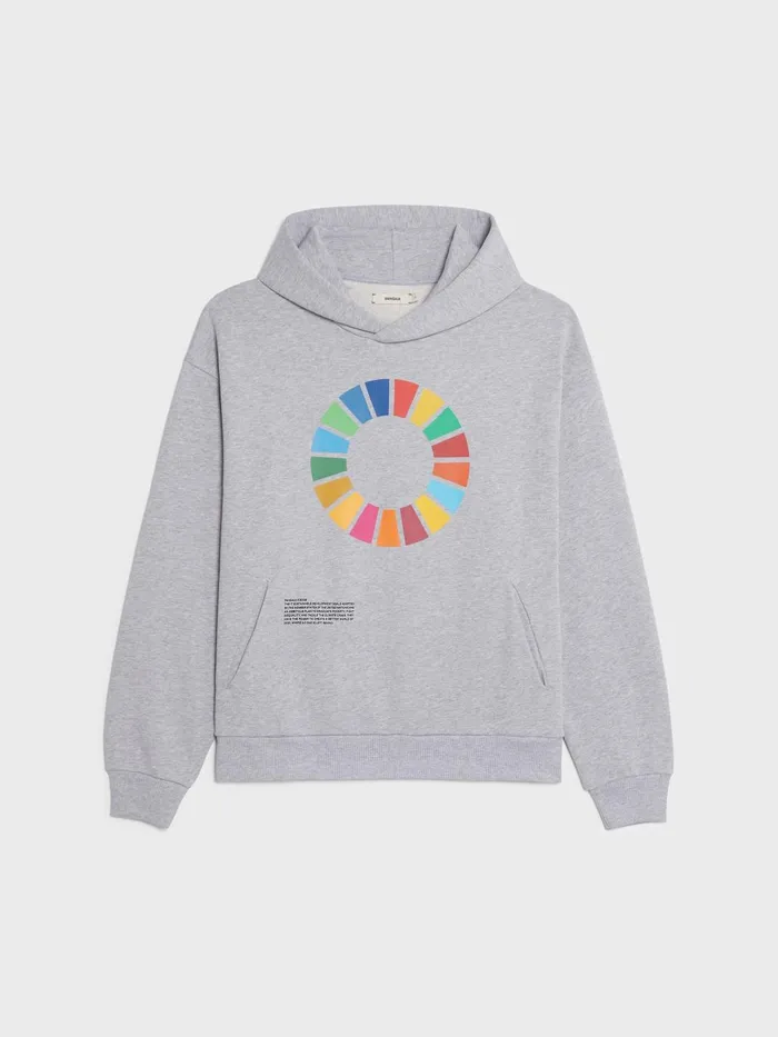 PANGAIA Pangaia X Sdgs Recycled Cotton Hoodie Grey Marl Women Hoodies