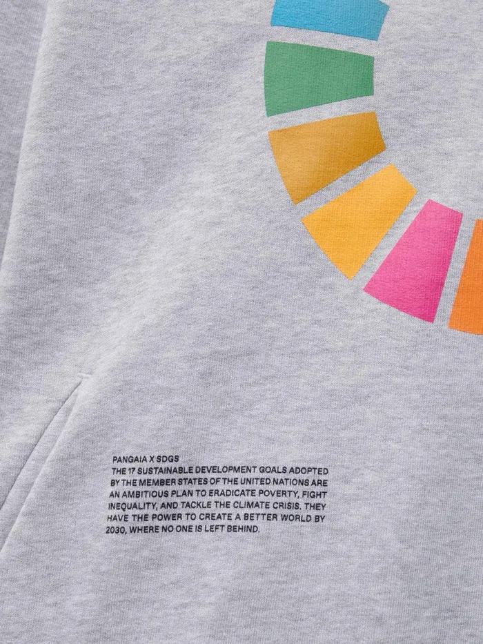 PANGAIA Pangaia X Sdgs Recycled Cotton Hoodie Grey Marl Women Hoodies PANGAIA Pangaia X Sdgs Recycled Cotton Hoodie Grey Marl Women Hoodies