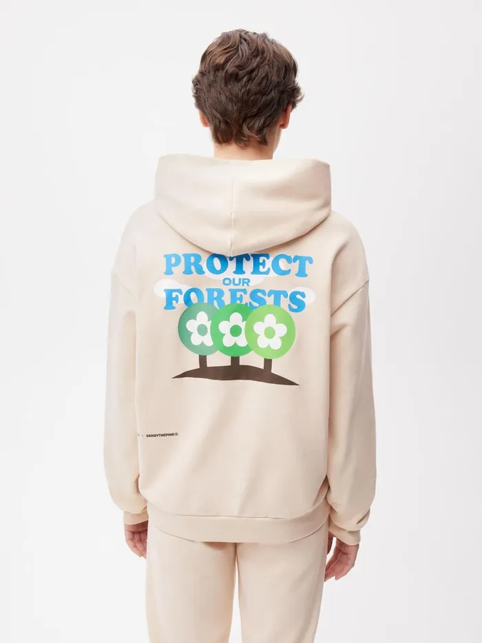 PANGAIA Pangaia X Vandy The Pink 365 Organic Cotton Hoodie Sand Men Hoodies