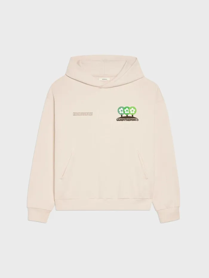 PANGAIA Pangaia X Vandy The Pink 365 Organic Cotton Hoodie Sand Men Hoodies