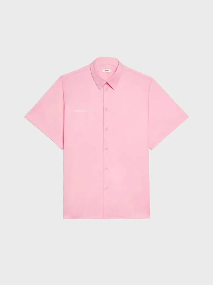 PANGAIA Pineapple Collared Short Sleeve Shirt Sakura Pink Men Tshirts and Tops PANGAIA Pineapple Collared Short Sleeve Shirt Sakura Pink Men Tshirts and Tops