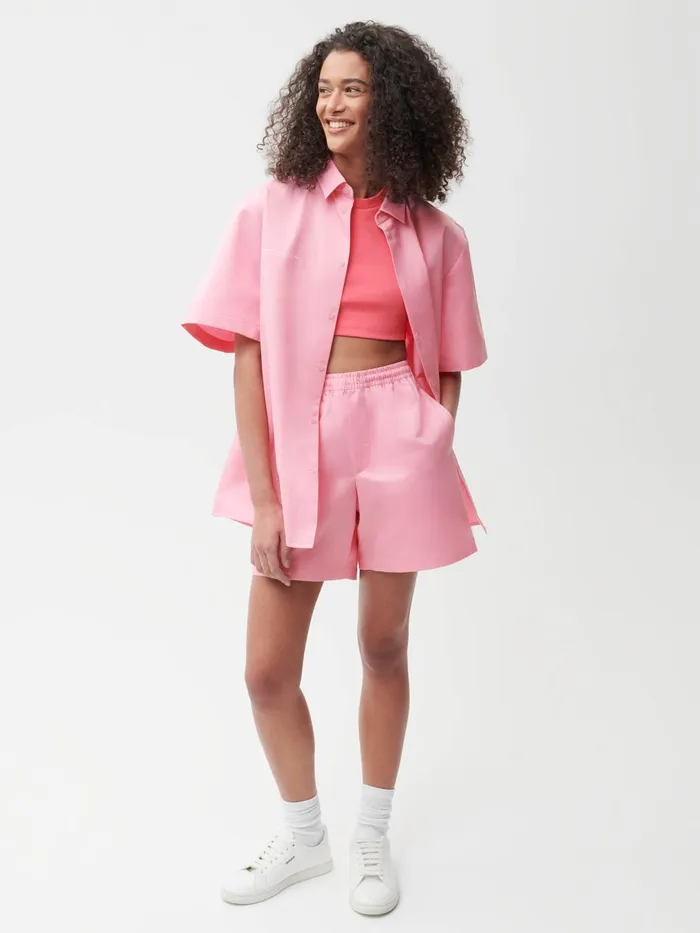 PANGAIA Pineapple Long Shorts Sakura Pink Women Shorts