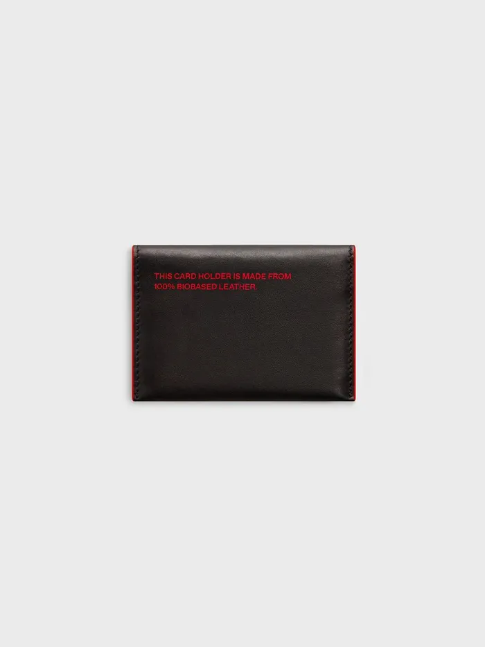 PANGAIA Plantbased Leather Card Holder Apple Red WomenMen Wallets and Cardholders