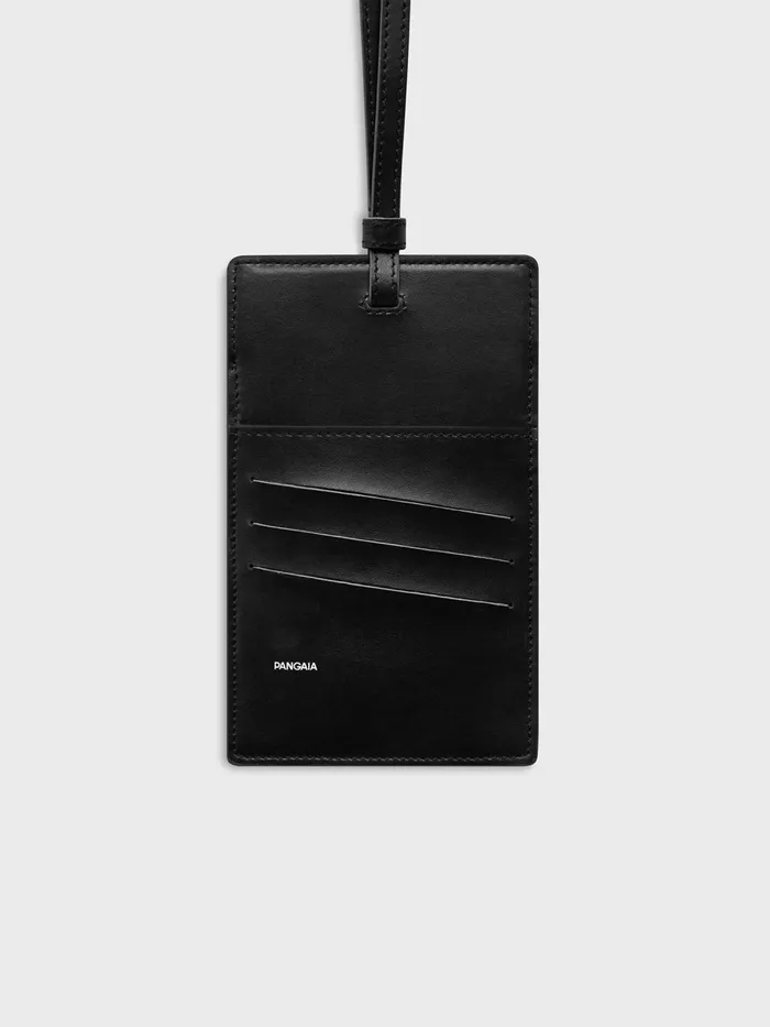PANGAIA Plantbased Leather CrossBody Pouch Black WomenMen Wallets and Cardholders