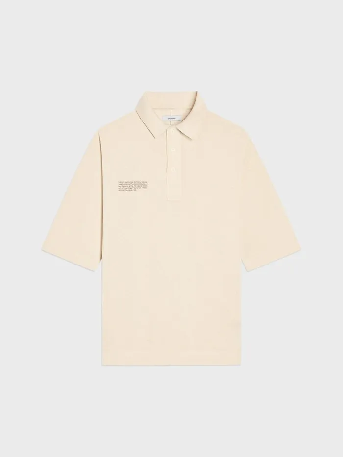 PANGAIA PLNTFIBER Polo Shirt Sand Men Tshirts and Tops