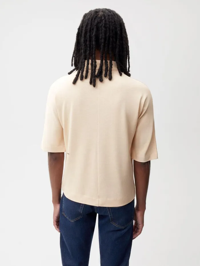 PANGAIA PLNTFIBER Polo Shirt Sand Men Tshirts and Tops
