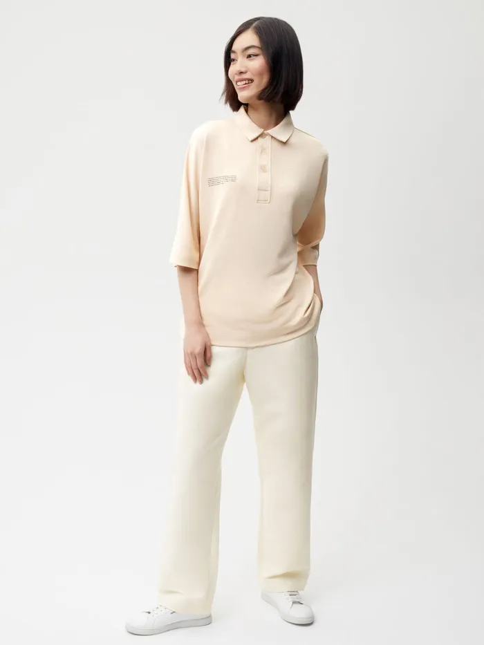 PANGAIA PLNTFIBER Polo Shirt Sand Men Tshirts and Tops