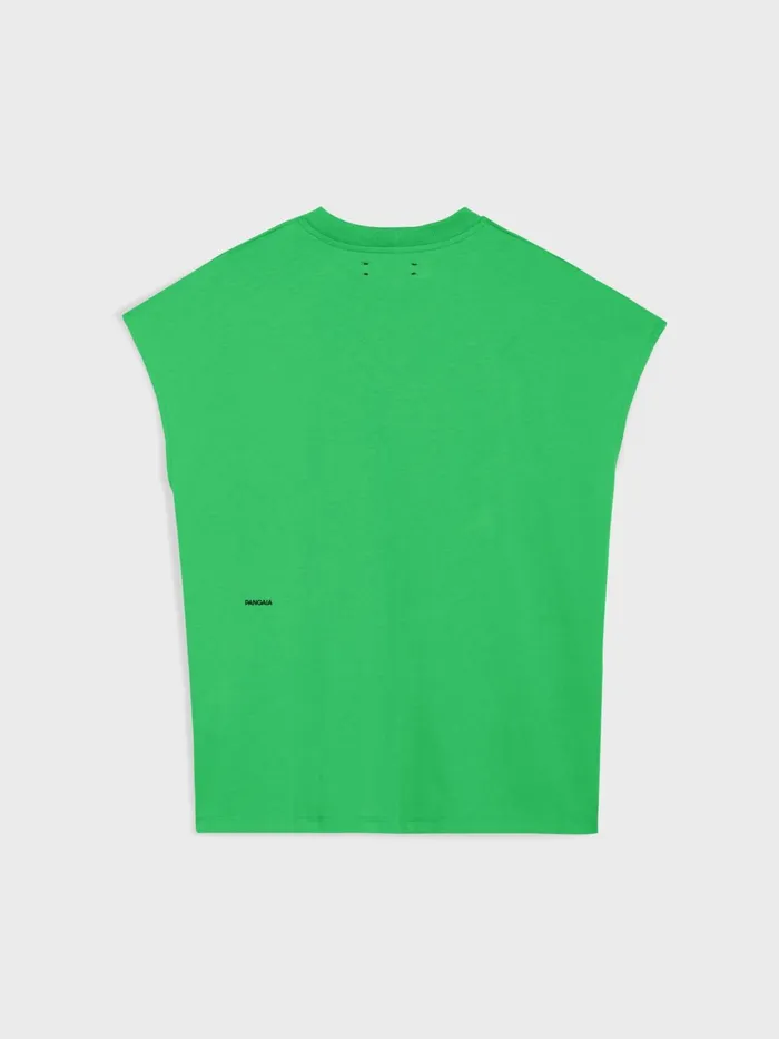 PANGAIA PPRMINT Organic Cotton Cropped Shoulder Tshirt Jade Green Men Tshirts and Tops PANGAIA PPRMINT Organic Cotton Cropped Shoulder Tshirt Jade Green Men Tshirts and Tops