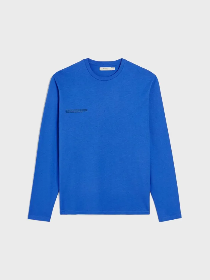 PANGAIA PPRMINT Organic Cotton Long Sleeve Tshirt Cobalt Blue Women Tshirts and Tops PANGAIA PPRMINT Organic Cotton Long Sleeve Tshirt Cobalt Blue Women Tshirts and Tops