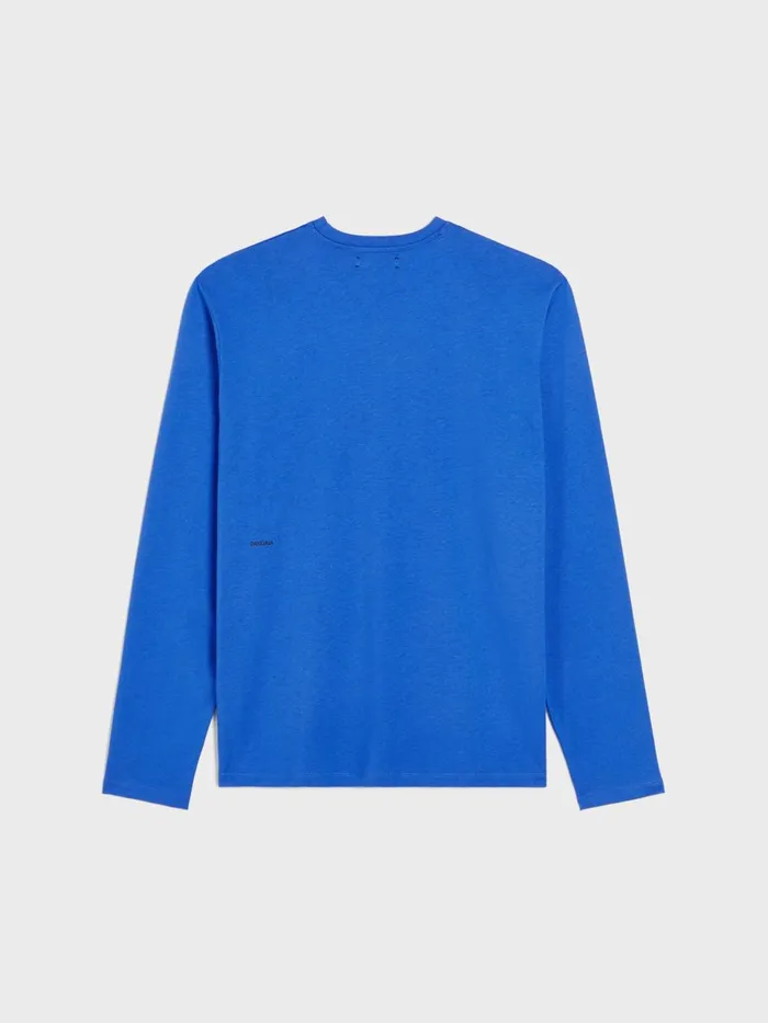 PANGAIA PPRMINT Organic Cotton Long Sleeve Tshirt Cobalt Blue Women Tshirts and Tops PANGAIA PPRMINT Organic Cotton Long Sleeve Tshirt Cobalt Blue Women Tshirts and Tops