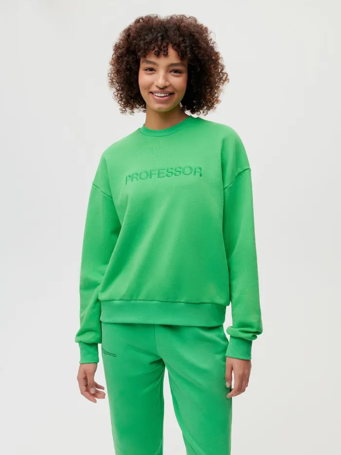 PANGAIA Professor Sweatshirt Jade Green Women Sweatshirts