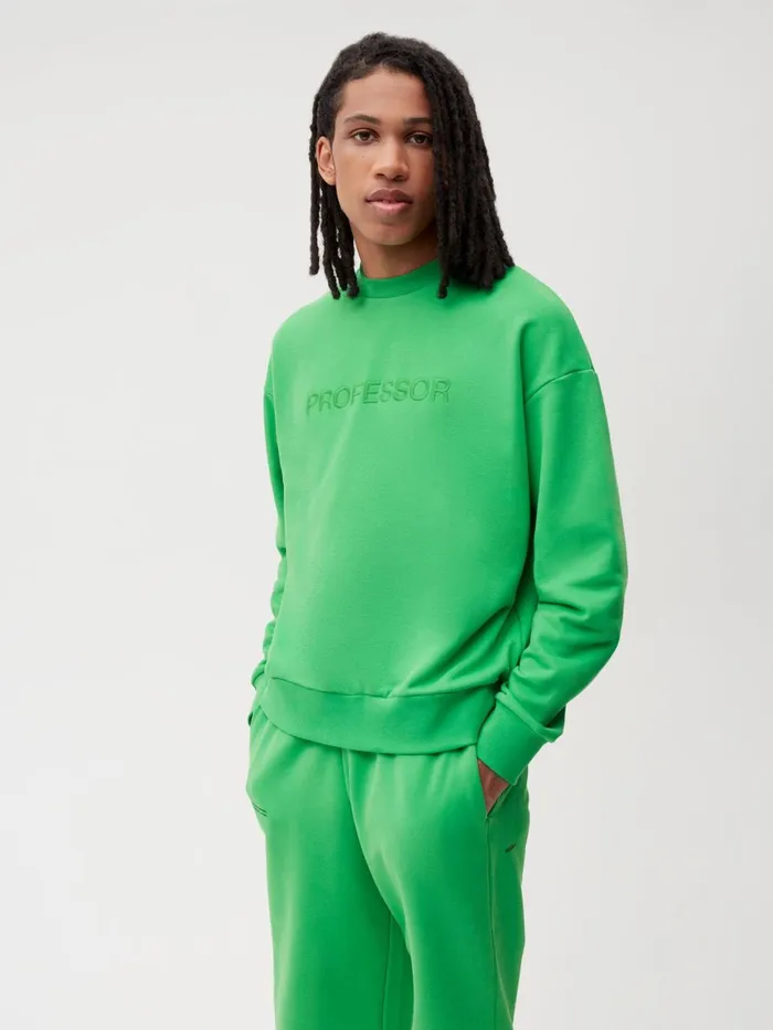 PANGAIA Professor Sweatshirt Jade Green Women Sweatshirts