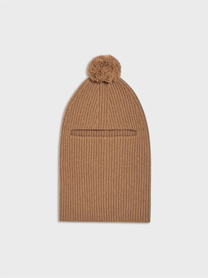 PANGAIA Recycled Cashmere Balaclava Camel Men Knitwear