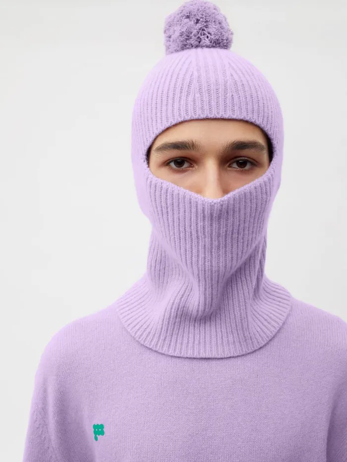 PANGAIA Recycled Cashmere Balaclava Orchid Purple Women Knitwear