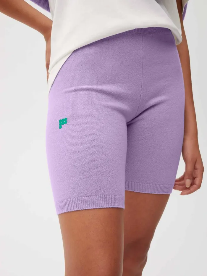 PANGAIA Recycled Cashmere Bike Shorts Orchid Purple Women Knitwear