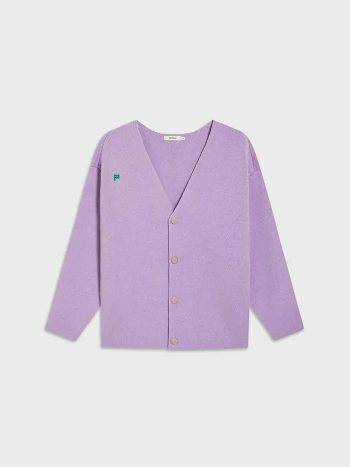PANGAIA Recycled Cashmere Cardigan Orchid Purple Men Knitwear
