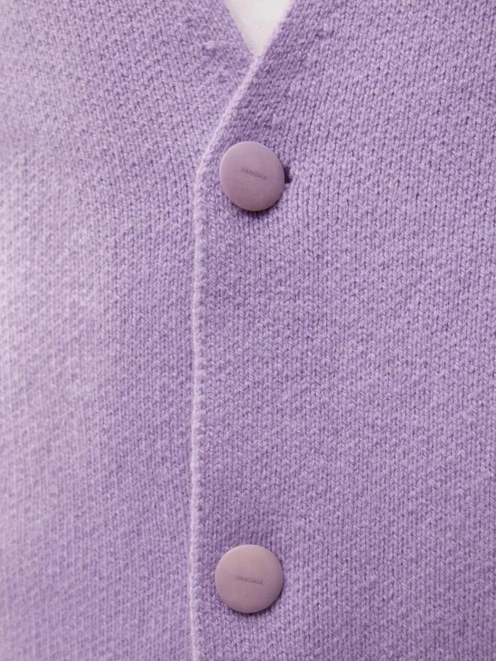 PANGAIA Recycled Cashmere Cardigan Orchid Purple Men Knitwear