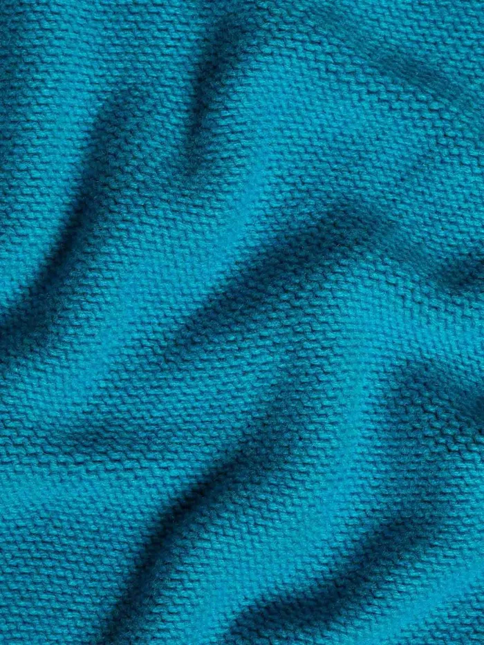 PANGAIA Recycled Cashmere Chunky Turtleneck Sweatshirt Blue Teal Men Knitwear