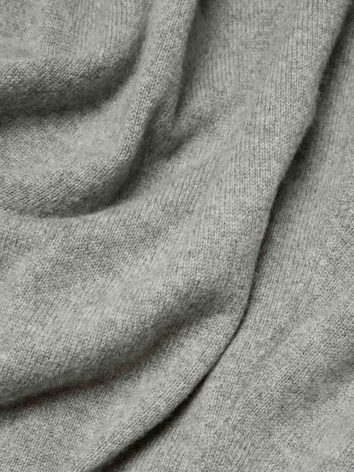PANGAIA Recycled Cashmere Crewneck Sweatshirt Pale Grey Melange Men Knitwear