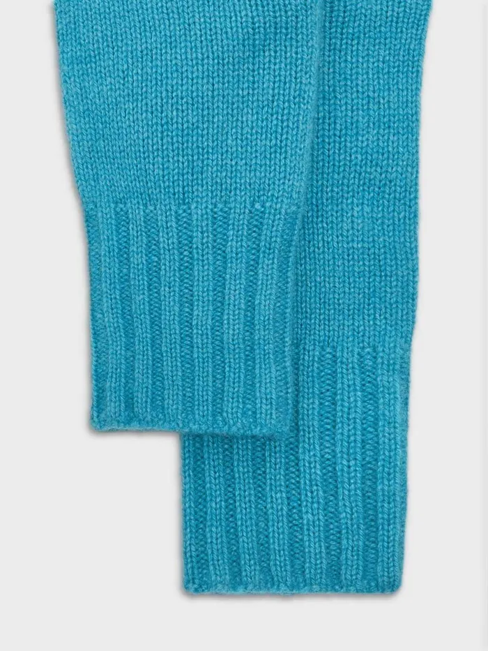 PANGAIA Recycled Cashmere Gloves Blue Teal WomenMen Hats and Gloves