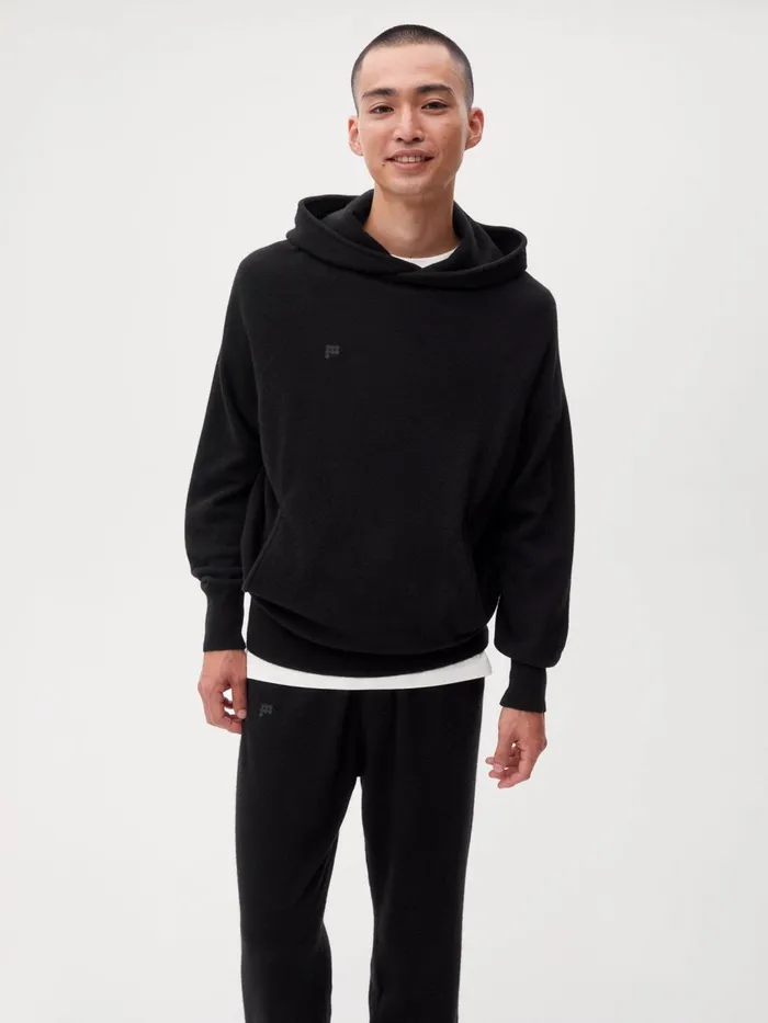 PANGAIA Recycled Cashmere Hoodie Black Women Knitwear