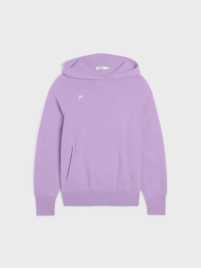 PANGAIA Recycled Cashmere Hoodie Orchid Purple Men Knitwear
