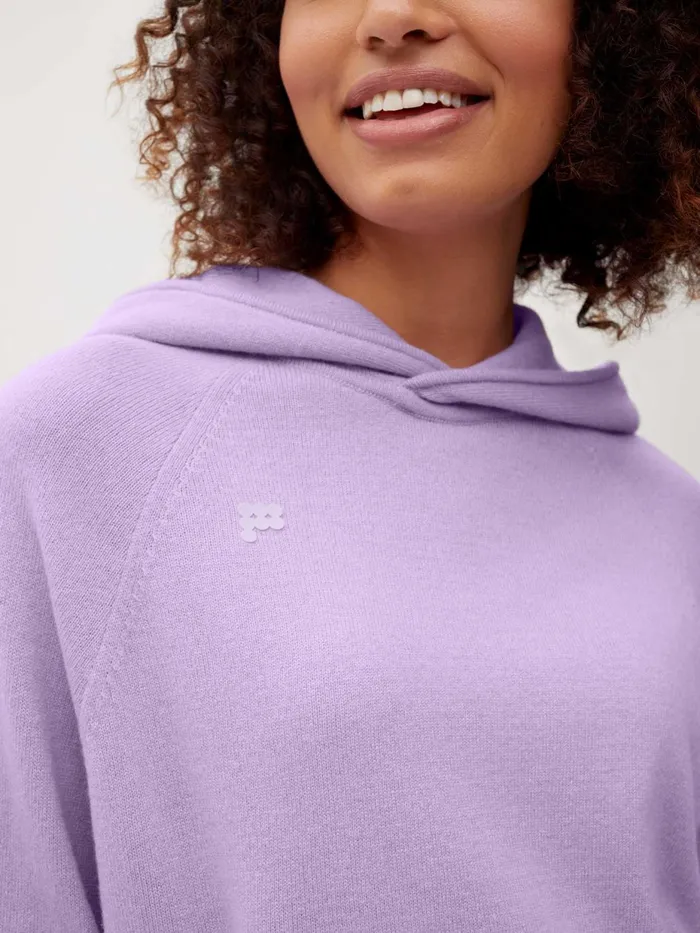 PANGAIA Recycled Cashmere Hoodie Orchid Purple Men Knitwear