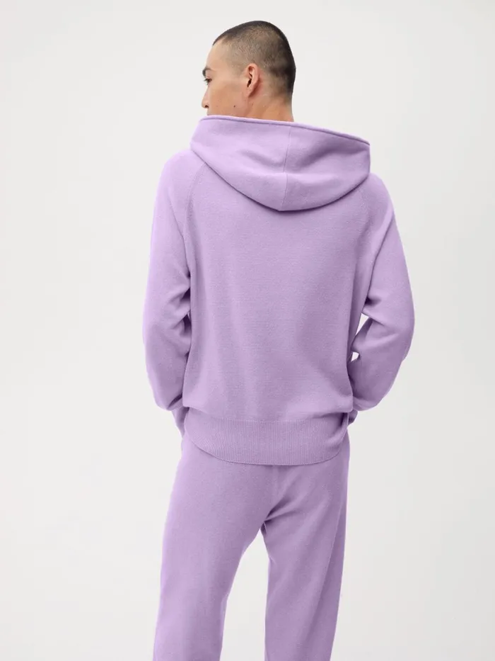 PANGAIA Recycled Cashmere Hoodie Orchid Purple Men Knitwear