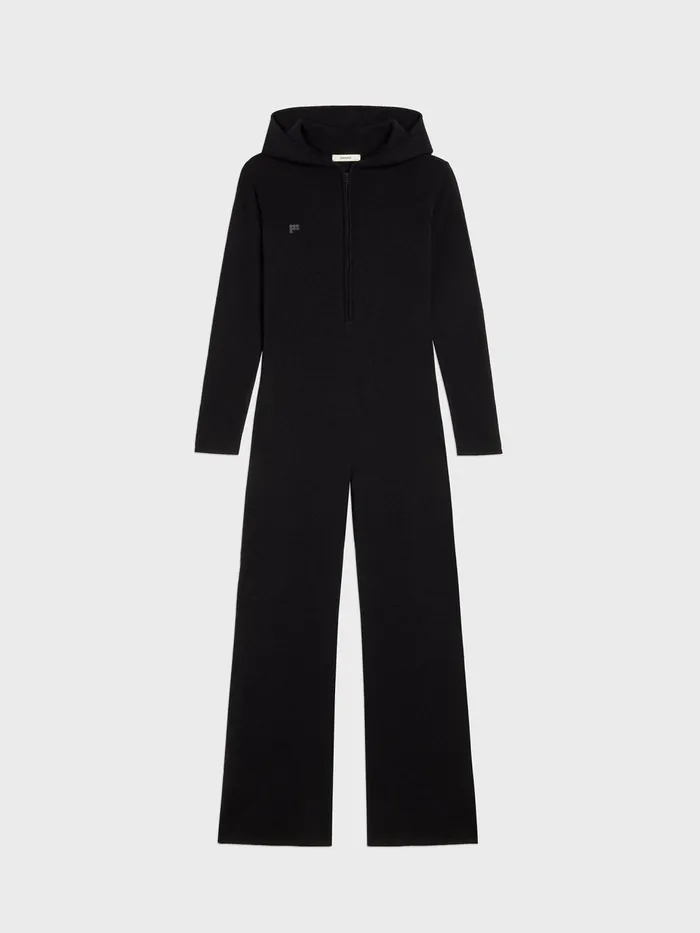 PANGAIA Recycled Cashmere Jumpsuit Black Women Knitwear