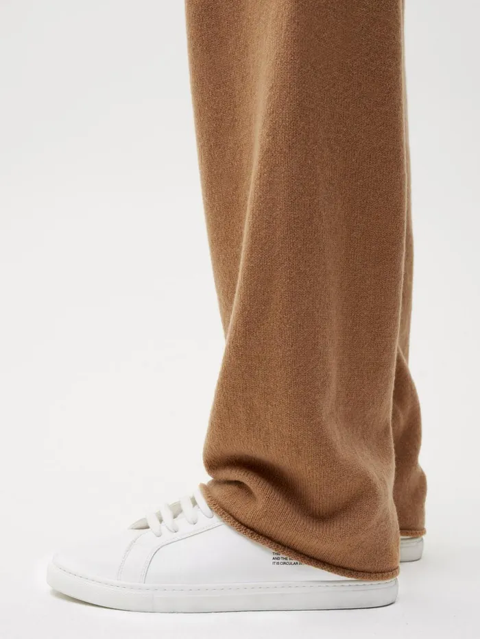 PANGAIA Recycled Cashmere Loose Track Pants Camel Men Track Pants and Pants