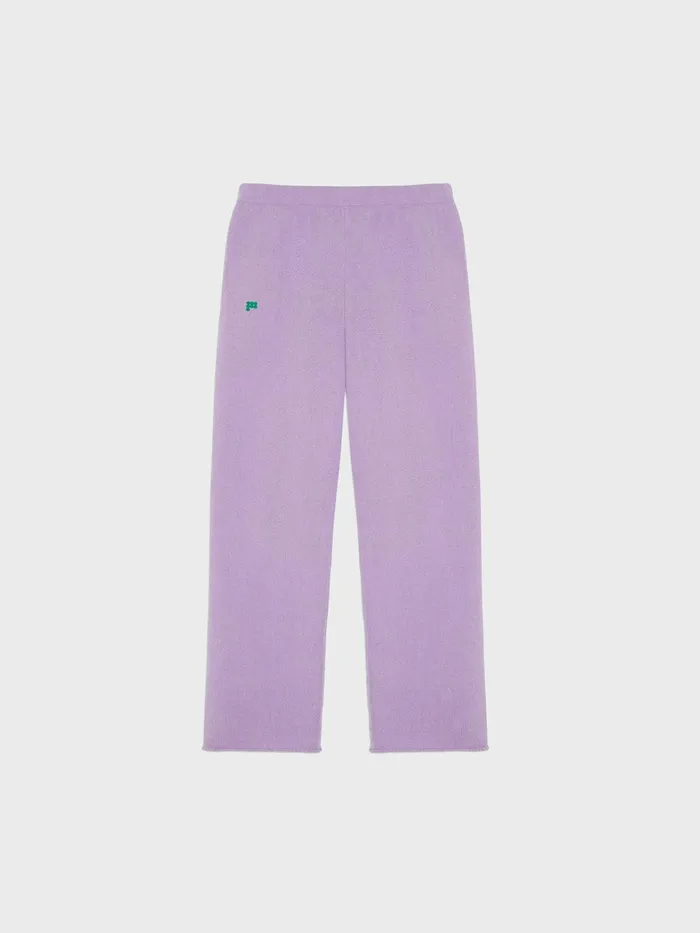 PANGAIA Recycled Cashmere Loose Track Pants Orchid Purple Men Knitwear